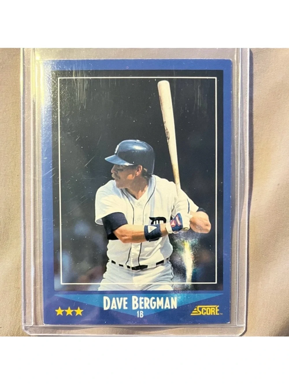 VINTAGE 1988 Dave Bergman Score MLB Detroit Tigers Baseball Trading Card